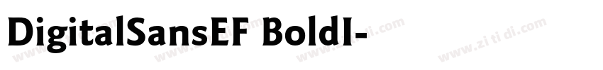 DigitalSansEF BoldI字体转换